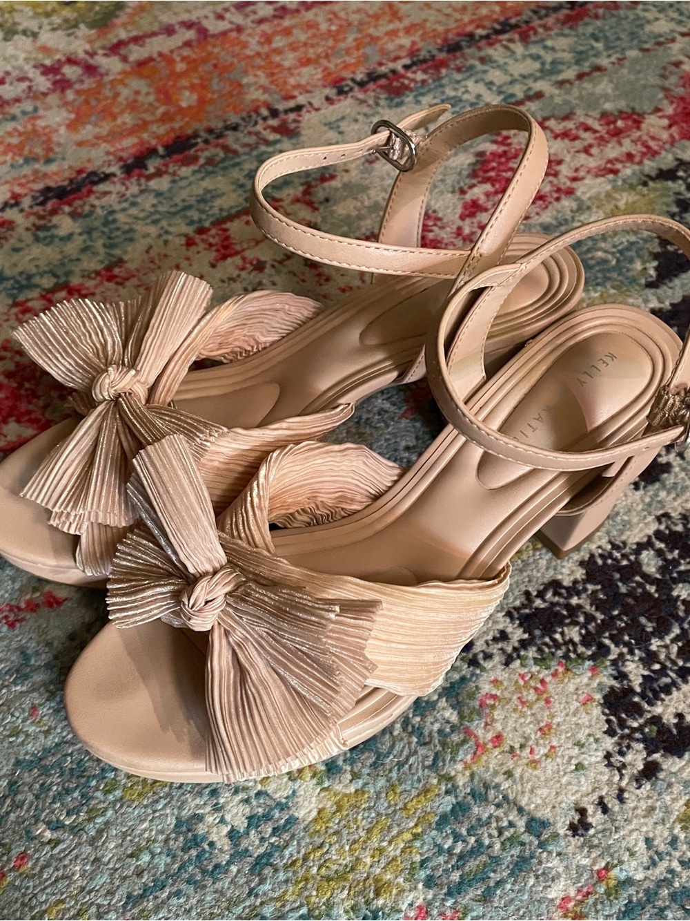 Kelly & Katie Blush Bow Block Heel